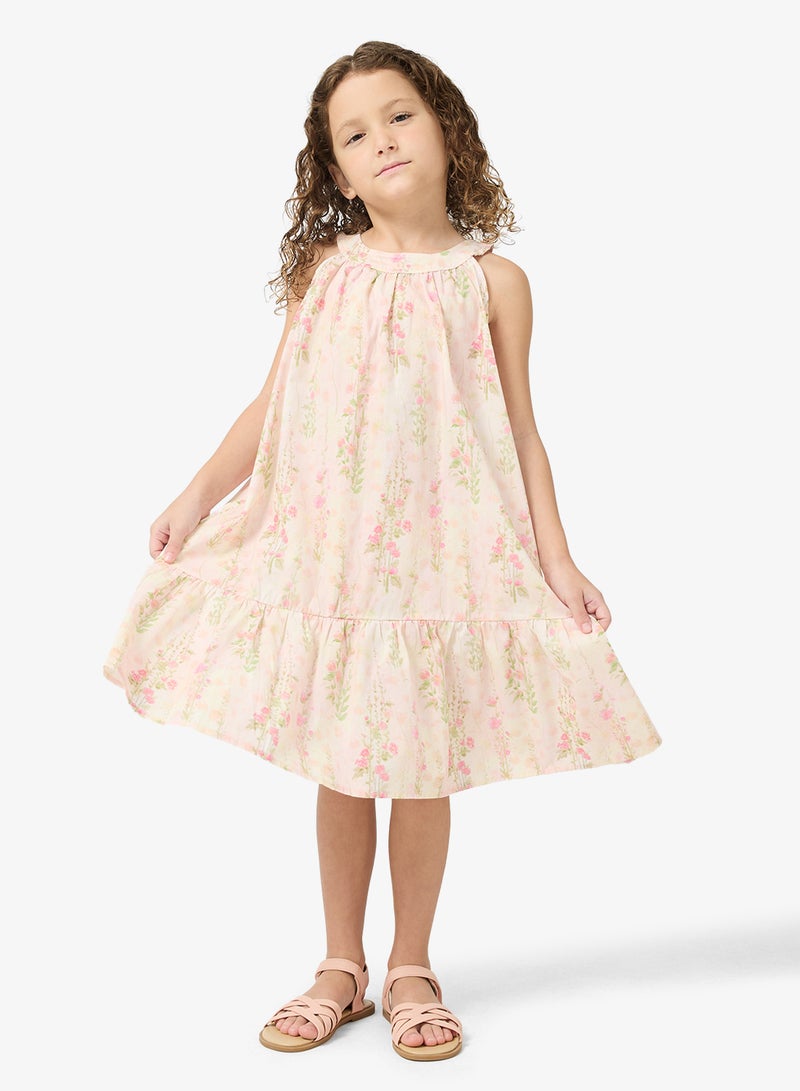 Pinata Floral Print Halter Summer Dress - Image 1